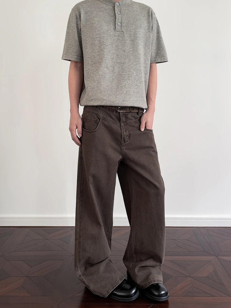 

Брюки PUEE в американском ретро-стиле, винтажные рабочие брюки, прямые, облегающие, повседневные джинсы для похудения, молодежные брюки с высокой талией, длинные брюки