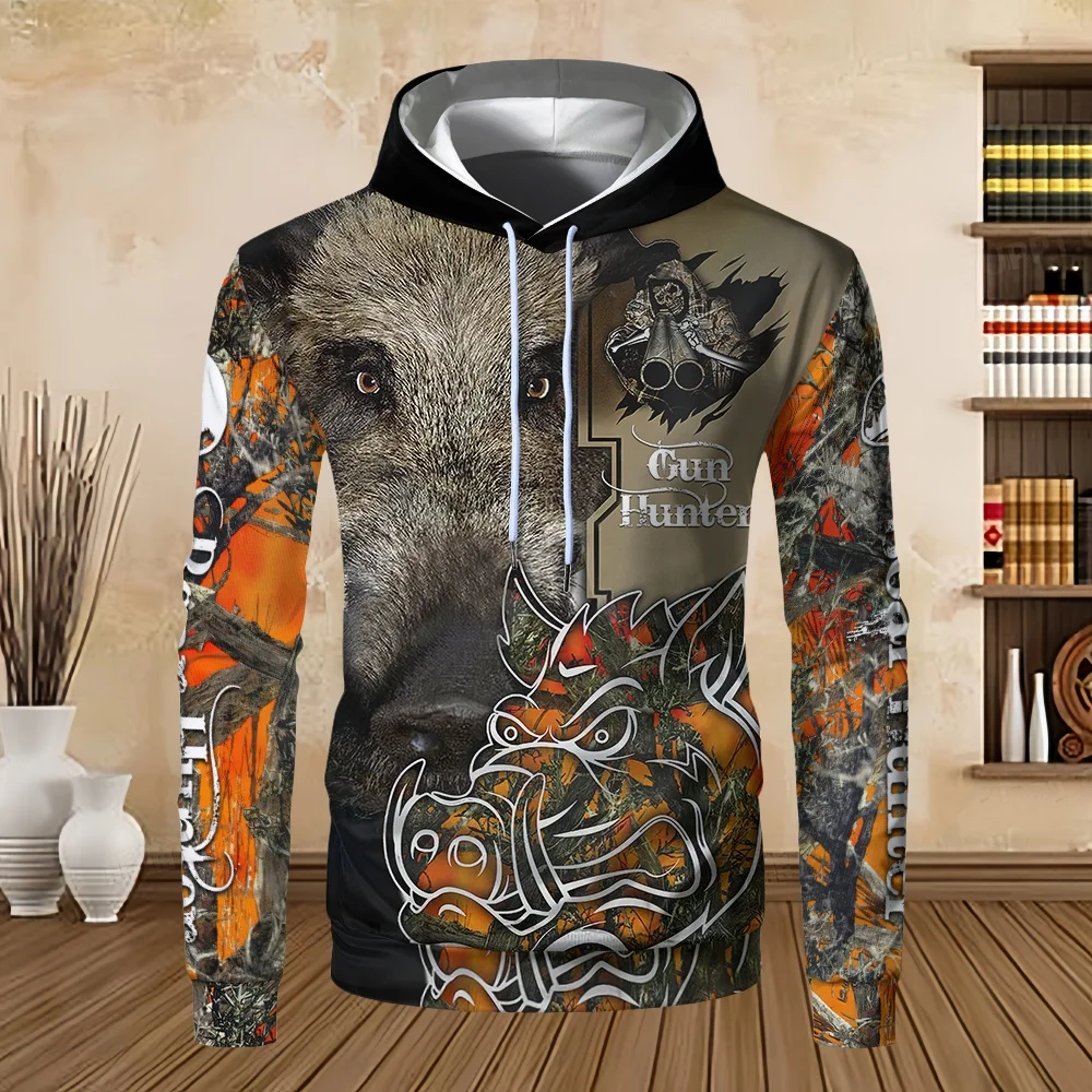 

Fashion Boar Hunting Orange Camo 3D Printed Sweatshirt For Men Unisex Harajuku Pullovers Autumn Casual Hoodie Street Man Clothes