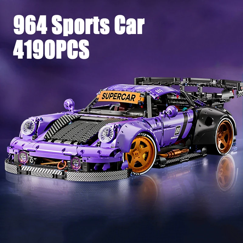 4190PCS 964 Sport Auto Bausteine Spielzeug Super Auto Modell Bricks Sets Geändert Autos Ornamente