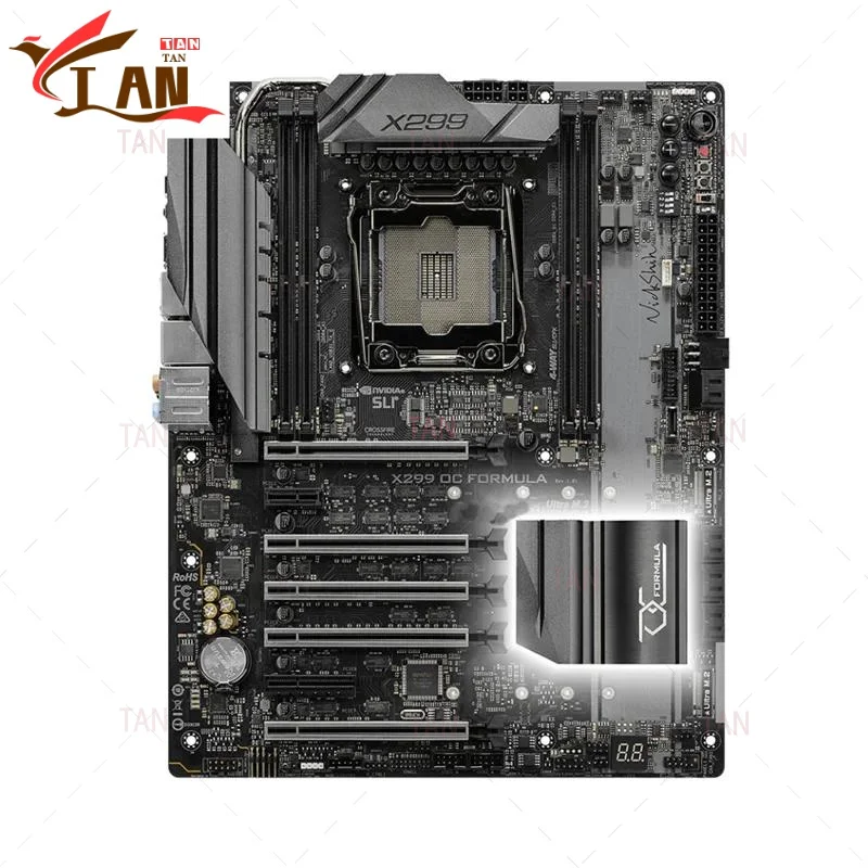 

For ASROCK X299 OC FORMULA Motherboard 128GB PCI-E3.0 M.2 LGA 2066 DDR4 ATX X299 Mainboard 100% Tested Fully Work TAN