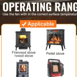 6 Blades Heat Powered Stove Fan Quiet Eco‑Fan Wood Log Burner Fireplace Fan Efficient Heat Distribution Home Heater Accessory