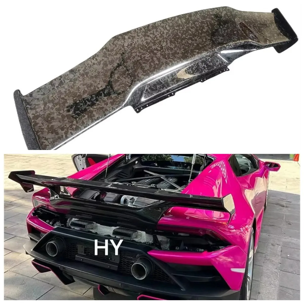 

Vor style forged carbon fiber GT wing rear spoiler For Lamborghini LP580 LP610 Huracan