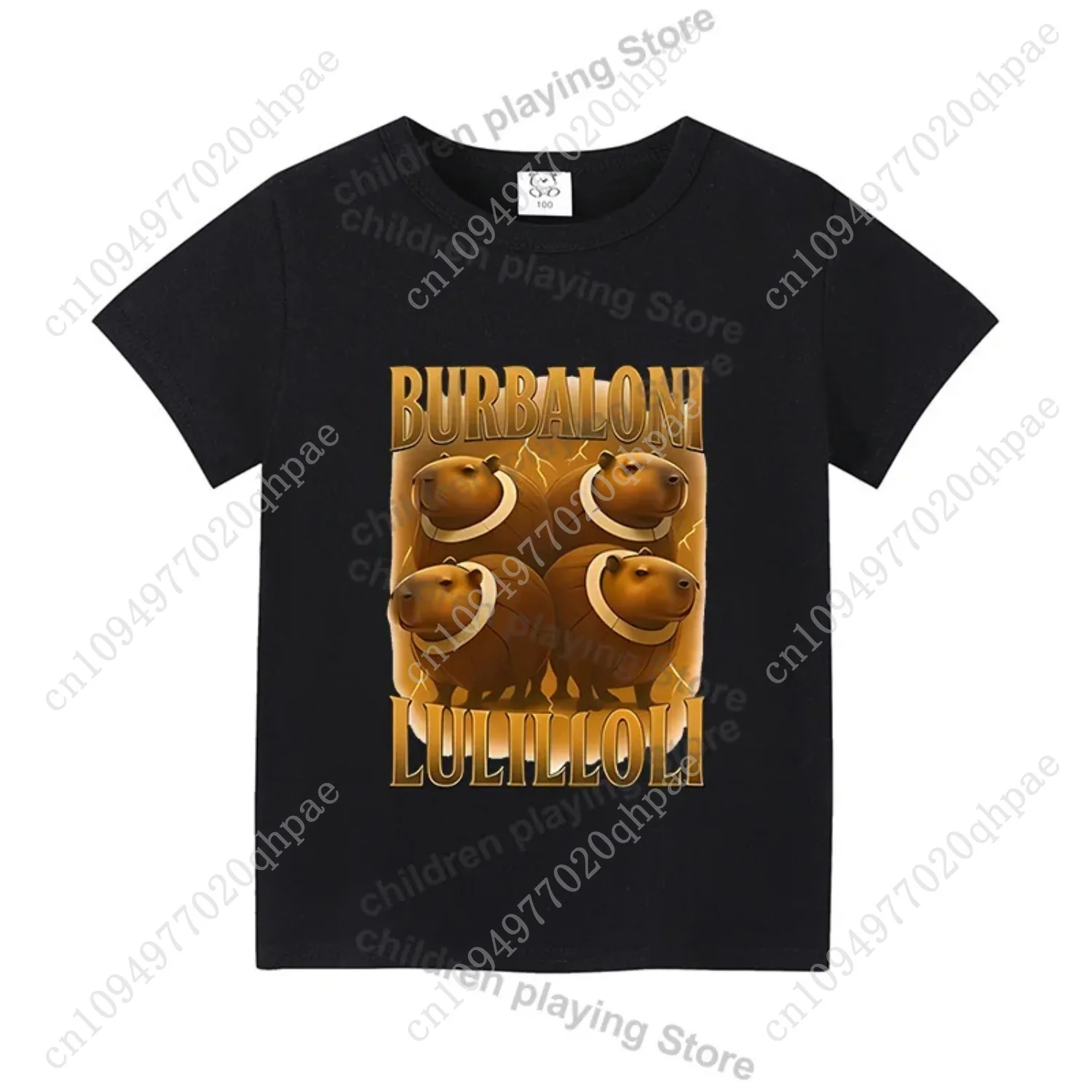 Sistoire Brainrot italienne vêtements d'annan à manches courtes chaud AI animaux enfant T-shirt respirant mignon garúr filles Base