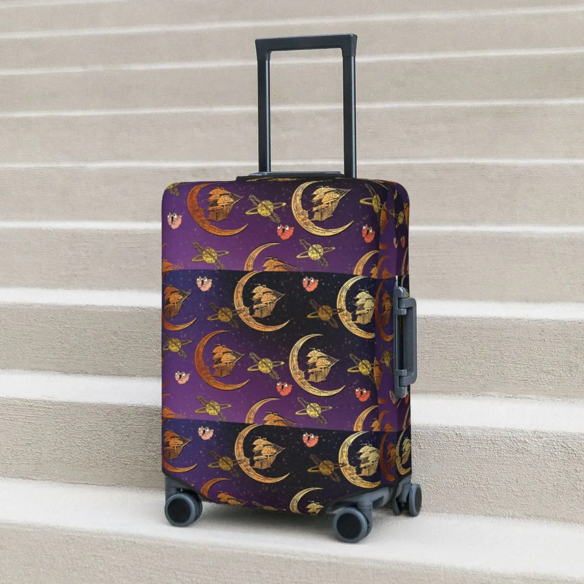 

Treasured Planets Suitcase Cover Protection Elastic Travel Luggage Protector Covers for 18-32 Inch
