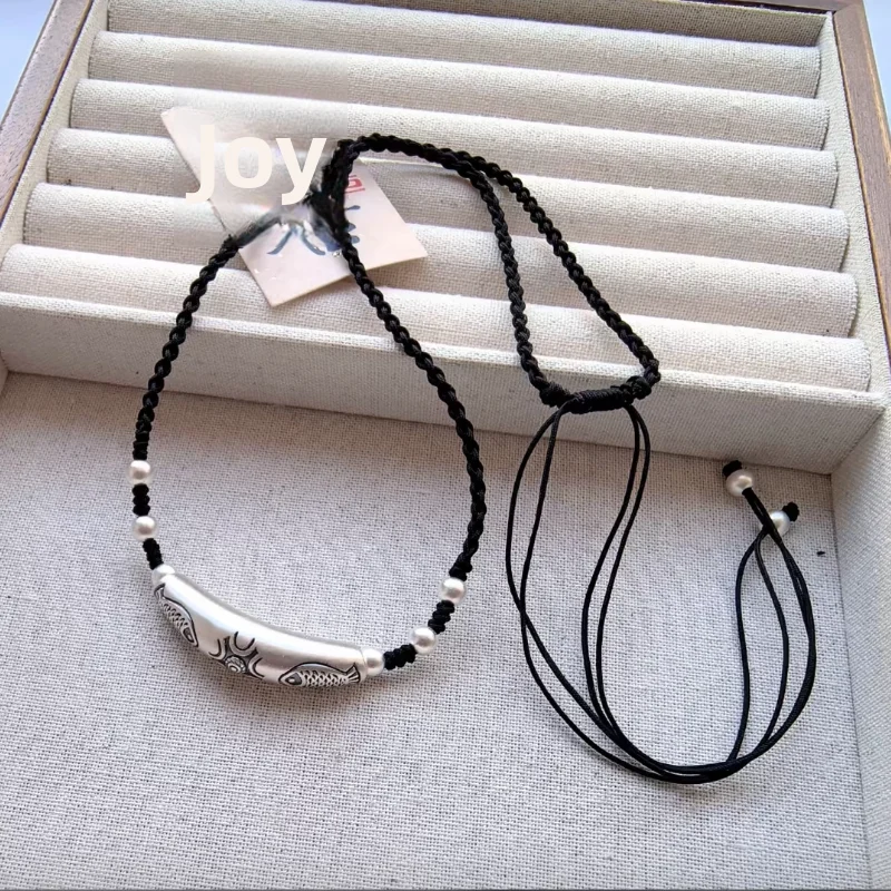 collier-en-corde-fait-main-double-poisson-a-longueur-reglable-en-argent-pur-999-avec-tube-courbe-accessoire-de-mode-personnalise-bijou