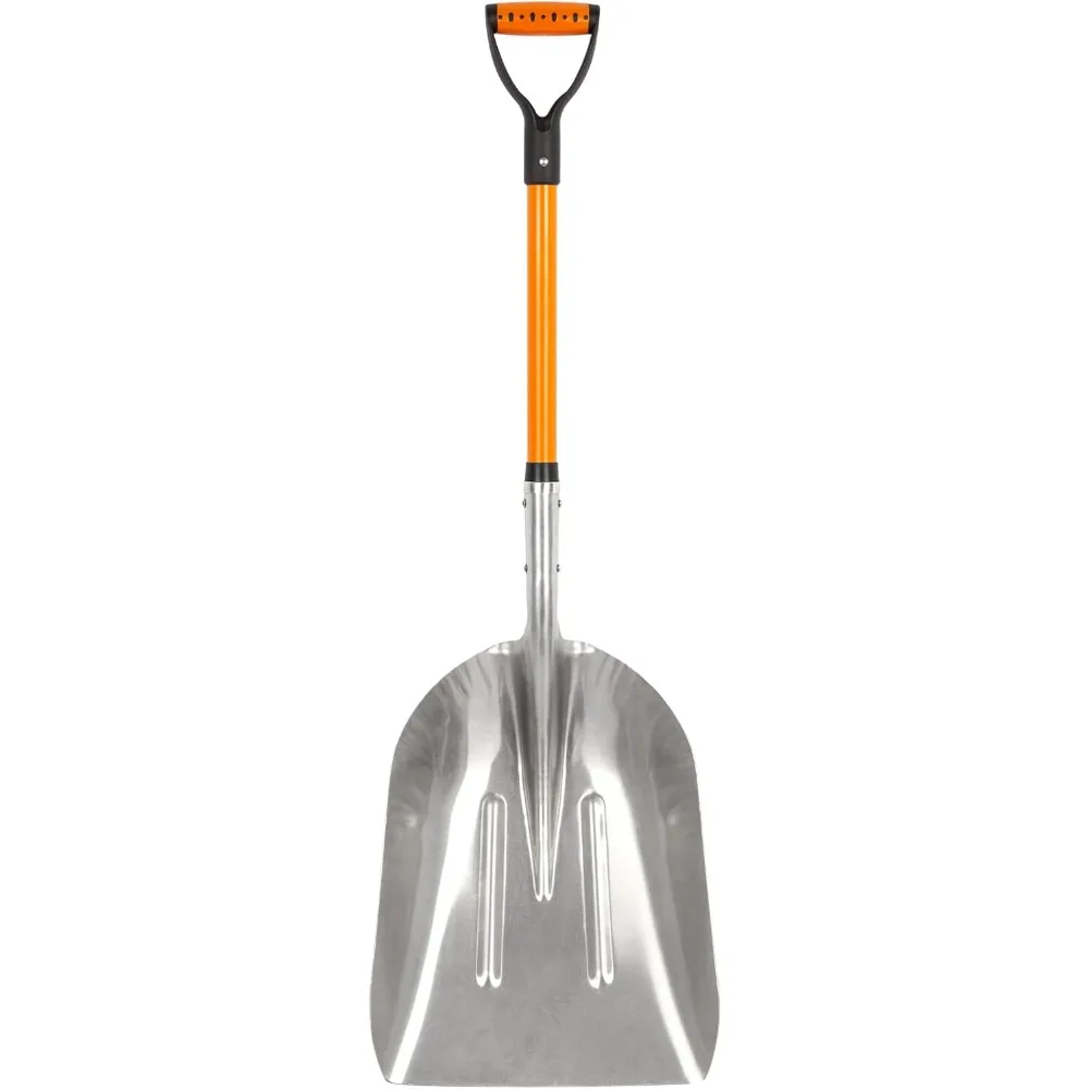 

Алюминиевая лопата для уборки снега с D-образной ручкой, металлическая лопата для подъездных путей и садоводства, 45 дюймов, 3,7 фунта, оранжевая, доставка по США