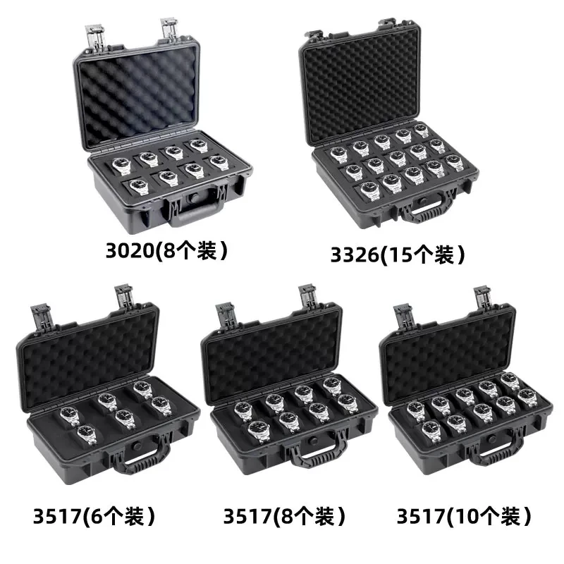 ABS Plastic Waterproof Watch Box Safety Equipment Case Portable Dry Tool Box Impact Resistant Case With Foam For Watches Stor