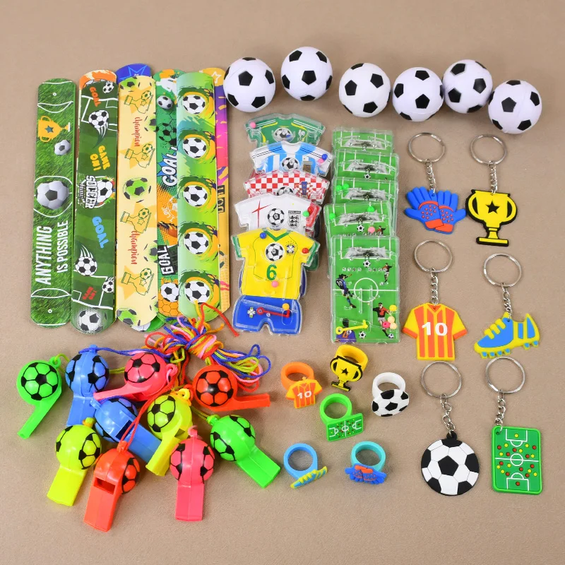 Soccer Party Favors Football Theme Bracelets Keychain Pin Ball Maze Game Toys Kids Birthday Party Pinata Fillers Christmas Gift