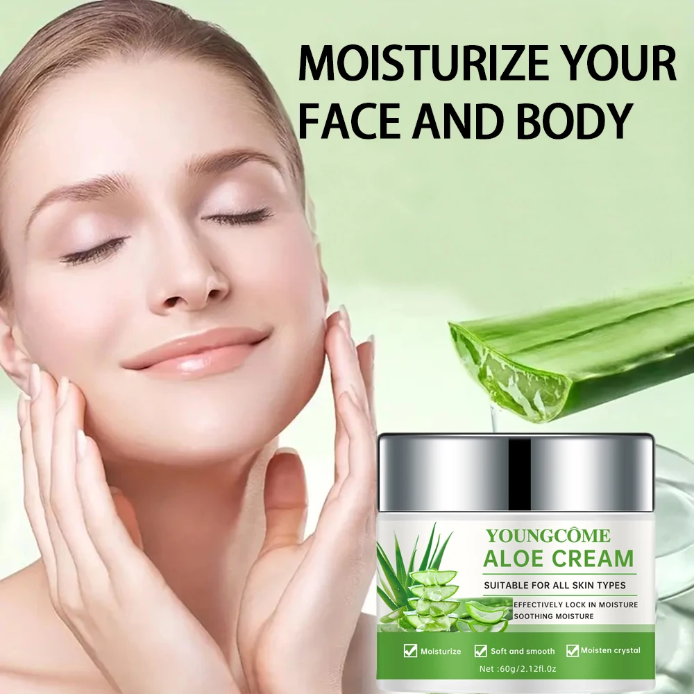 Aloe Vera Deep moisturizing cream, effectively locks in moisture and sooth skin, suitable for all skinall skin types, men and wo