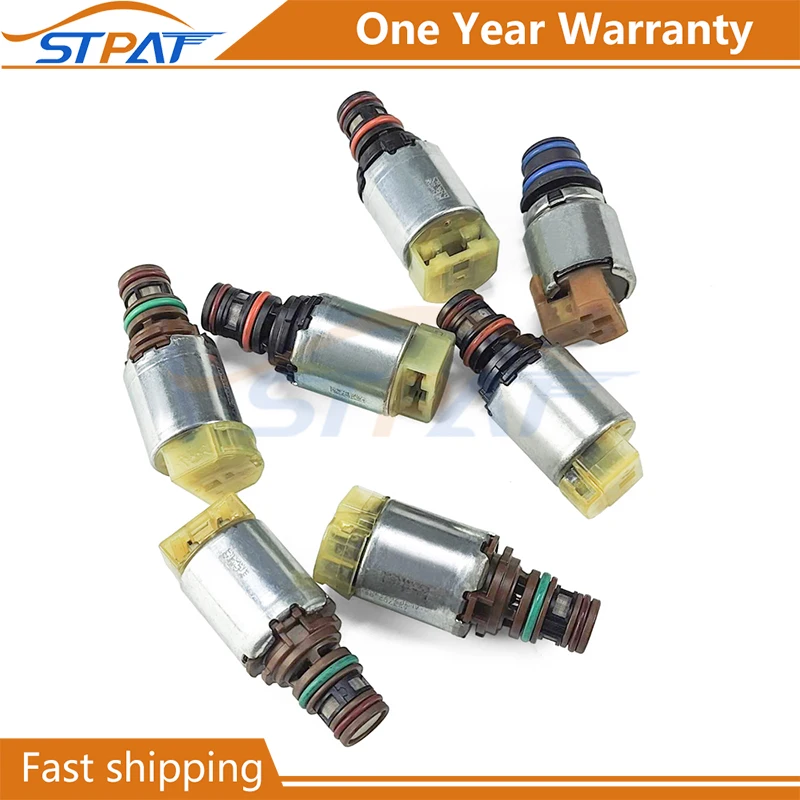 STPAT 7PCS 6R80 Transmission Valve Body Solenoid Kit Fit for Ford Explorer Ranger Mustang Territory Transit Everest F-150