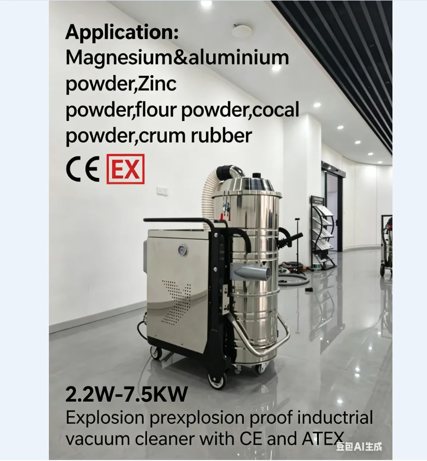 Certified Explosion Vacuum Cleaner for Metalworking Industry,Food Processing Industry,Lithium Battery & New Energy Industry