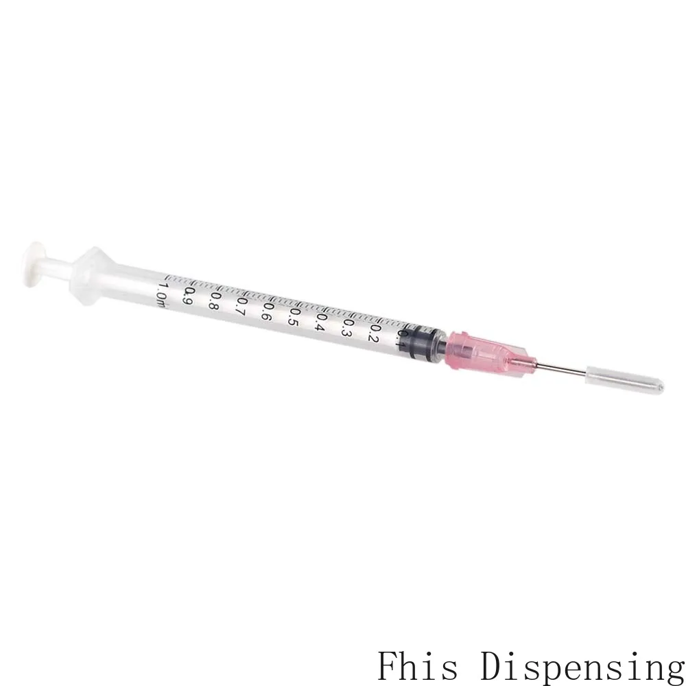 1ml Syringes with 20G 1 Inch Blunt Tip Needle and Storage Caps Great Pack of 20