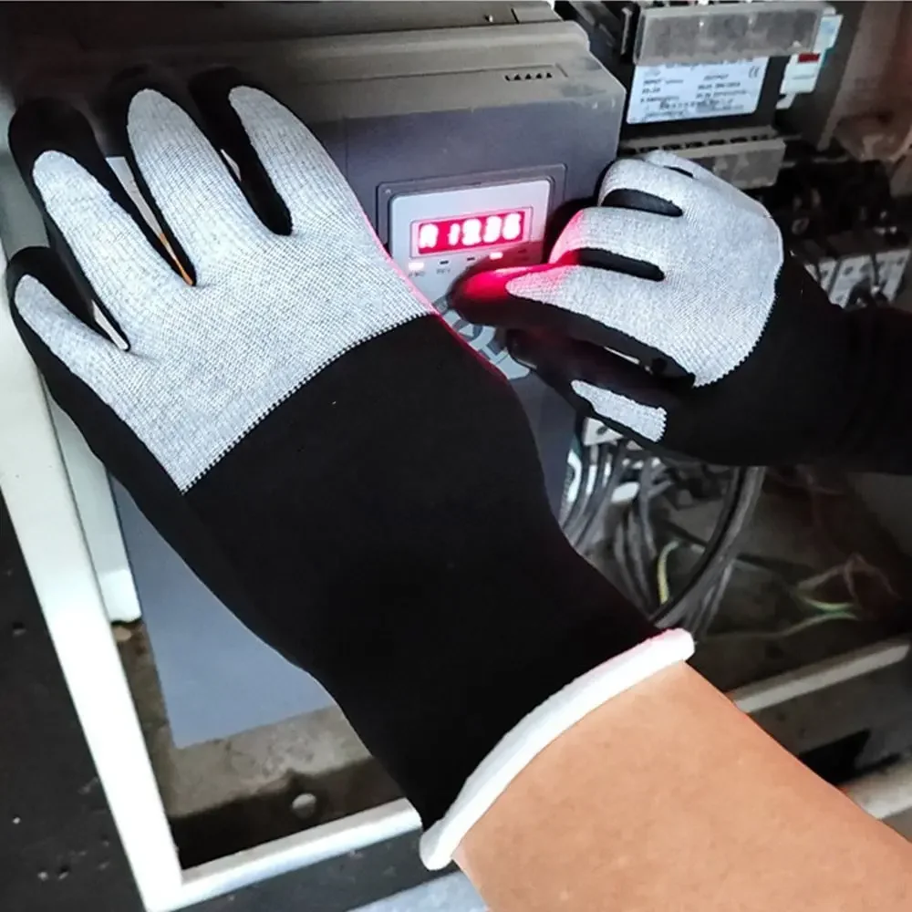 Ultradünne Elektriker-Isolierhandschuhe, Spannungsfestigkeit, 400 V/500 V, ölbeständig, sicher, Arbeitshandschuhe, Kratzschutz, Haushalt