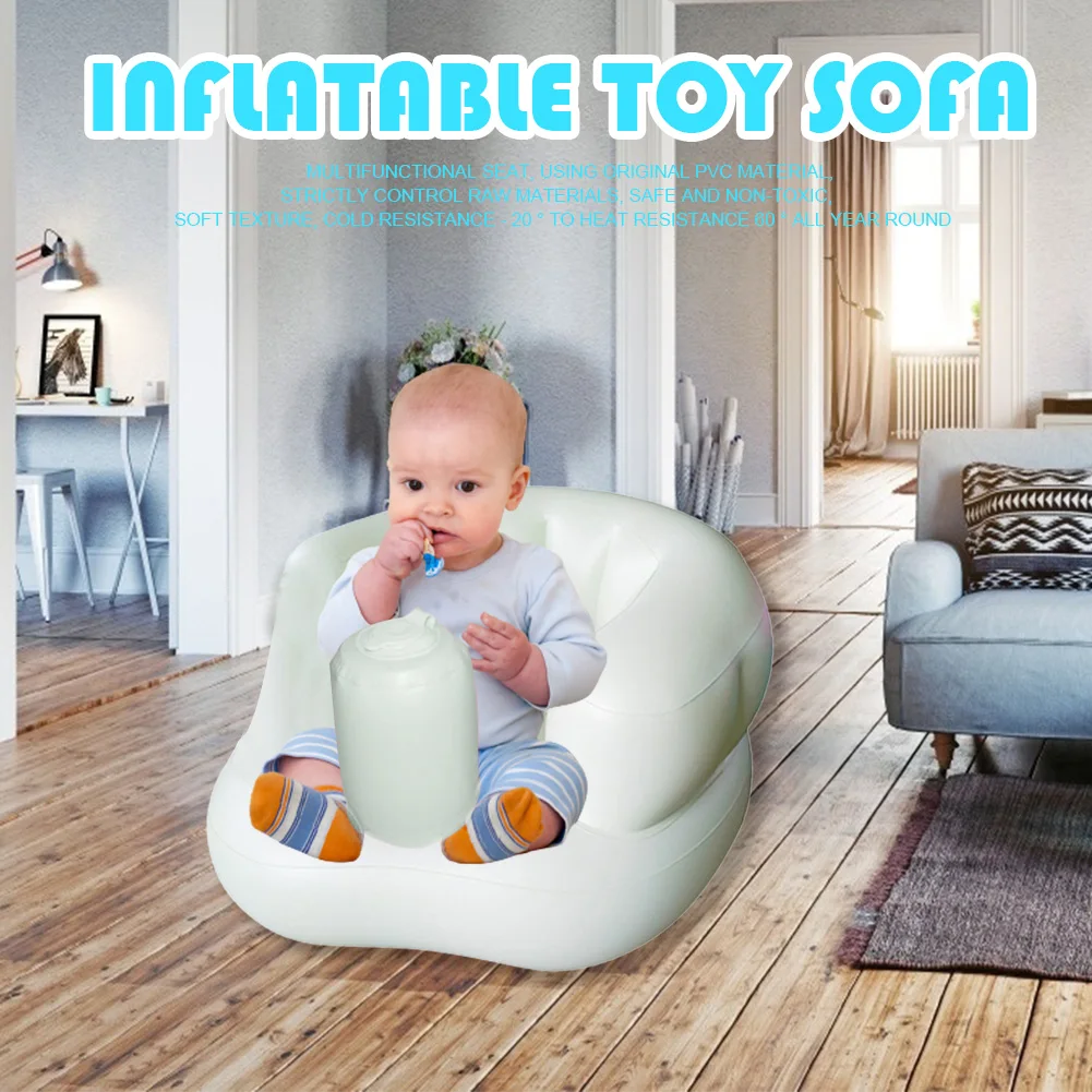 Novedad creativa, silla de bebé gruesa, juguete inflable, silla suave portátil de PVC para sentarse, juguetes de entrenamiento para educación temprana