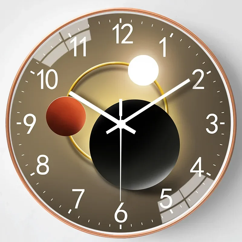 

Noiseless 8-Inch (20cm) Light & Shadow Fashion Hanging Clock - Ideal for Home Living Room Wall Decor, Wholesale Clock