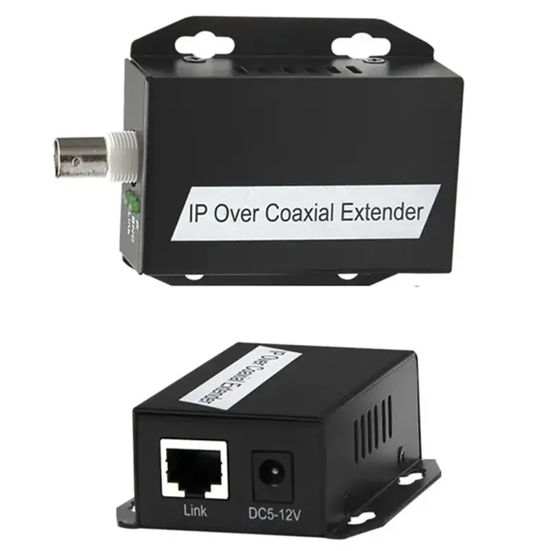AB25-For Security CCTV Network Extender 1 Pair Ethernet IP Over Coax HD Transmission Kit EOC Coaxial Cable For Creators Camera