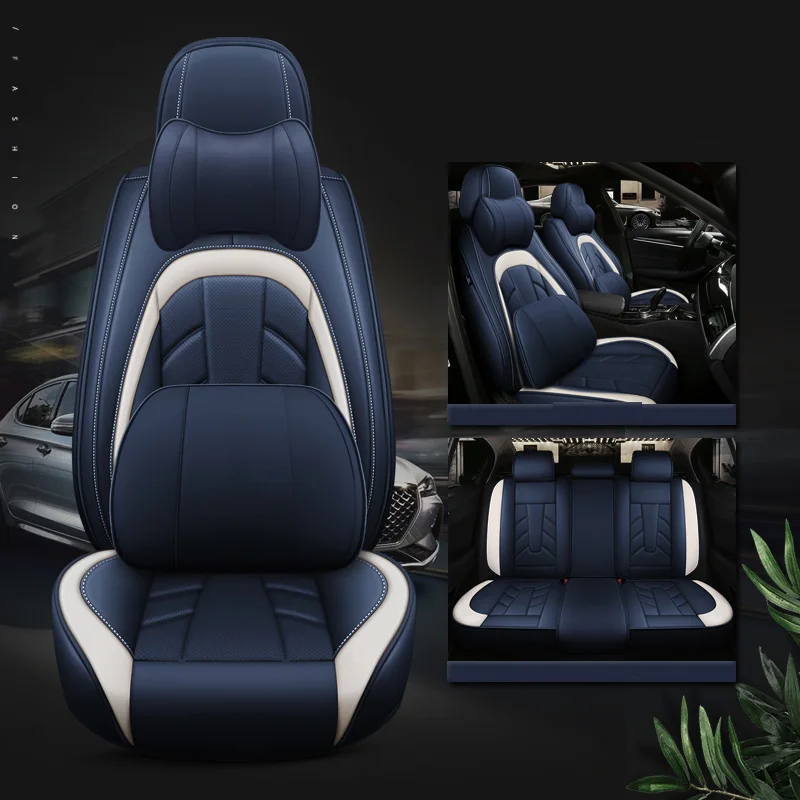 

Универсальный кожаный чехол на автомобильное сиденье для Geely Preface Cityray Gx3 Pro Geometry C E G M6 G6 Honda City CRV Auto Interior Полный комплект