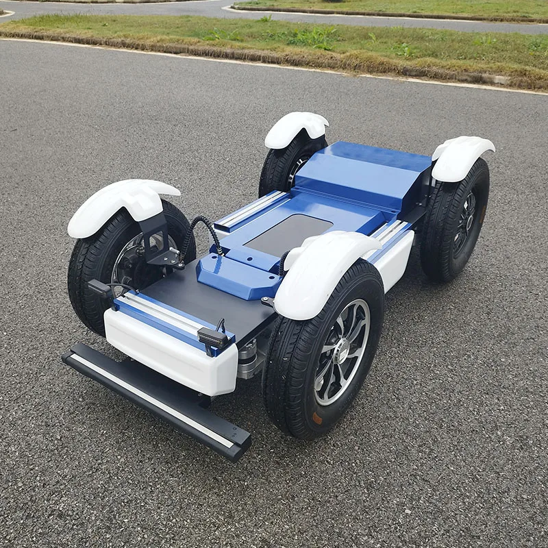 หุ่นยนต์ไร้คนขับควบคุมลวดแชสซีการพัฒนารอง UGV การสอนการวิจัยและการพัฒนารถ ROS รับน้ําหนัก 250 กก