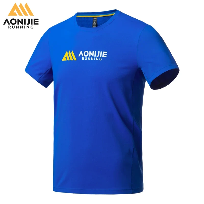 AONIJIE FM5198 Men's sports short-sleeved T-shirt marathon quick-drying and breathable daily commuting top