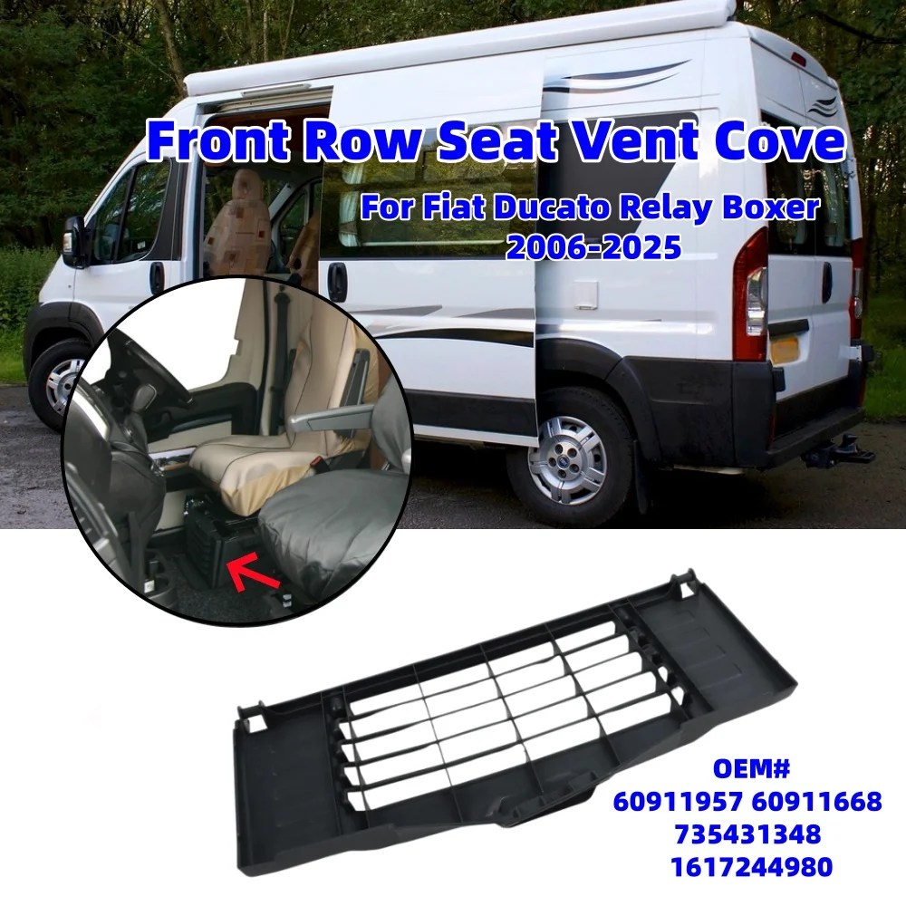 

RV Front Row Seat Vent Cover Campervan Front Seat Cover Vent Trim Replacment For Fiat Ducato Relay Boxer 2006 Up 60911957