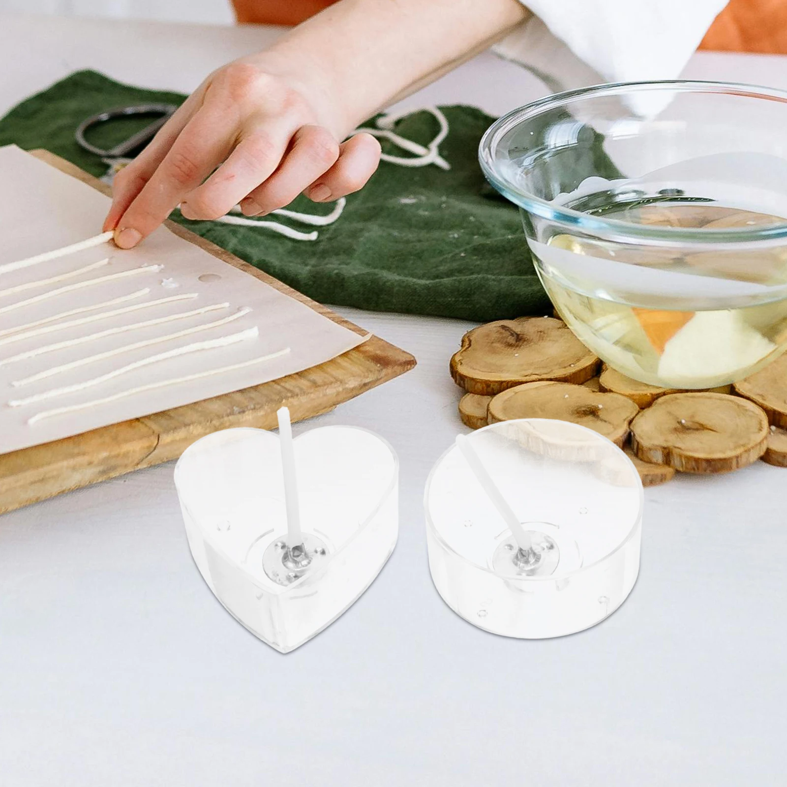 

1 set Tea C Cup Holder Round Square Heart Shape Plastic Tealight Cups C Wick Home Tea Cup Wedding Decor