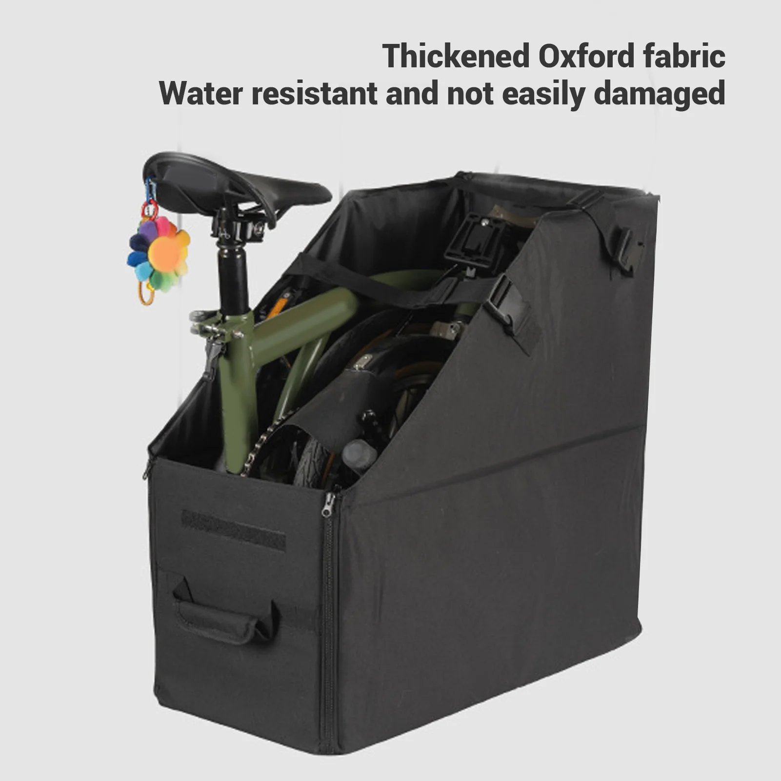 

Folding Bike Carry Case with Dust Cover Oxford Fabric Bike Travel Bag Storage Box Travel Bag for Brompton for Dahon Folding Bike
