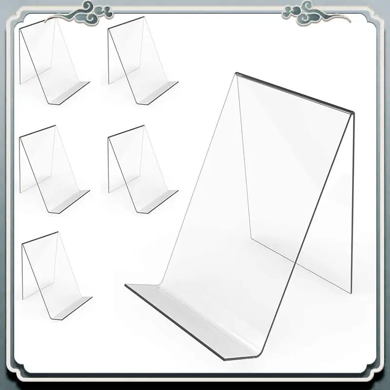 

AC76-6 Pack Акриловая подставка для книг, прозрачный мольберт для книг, акриловая подставка для книг для демонстрации комиксов, альбомов