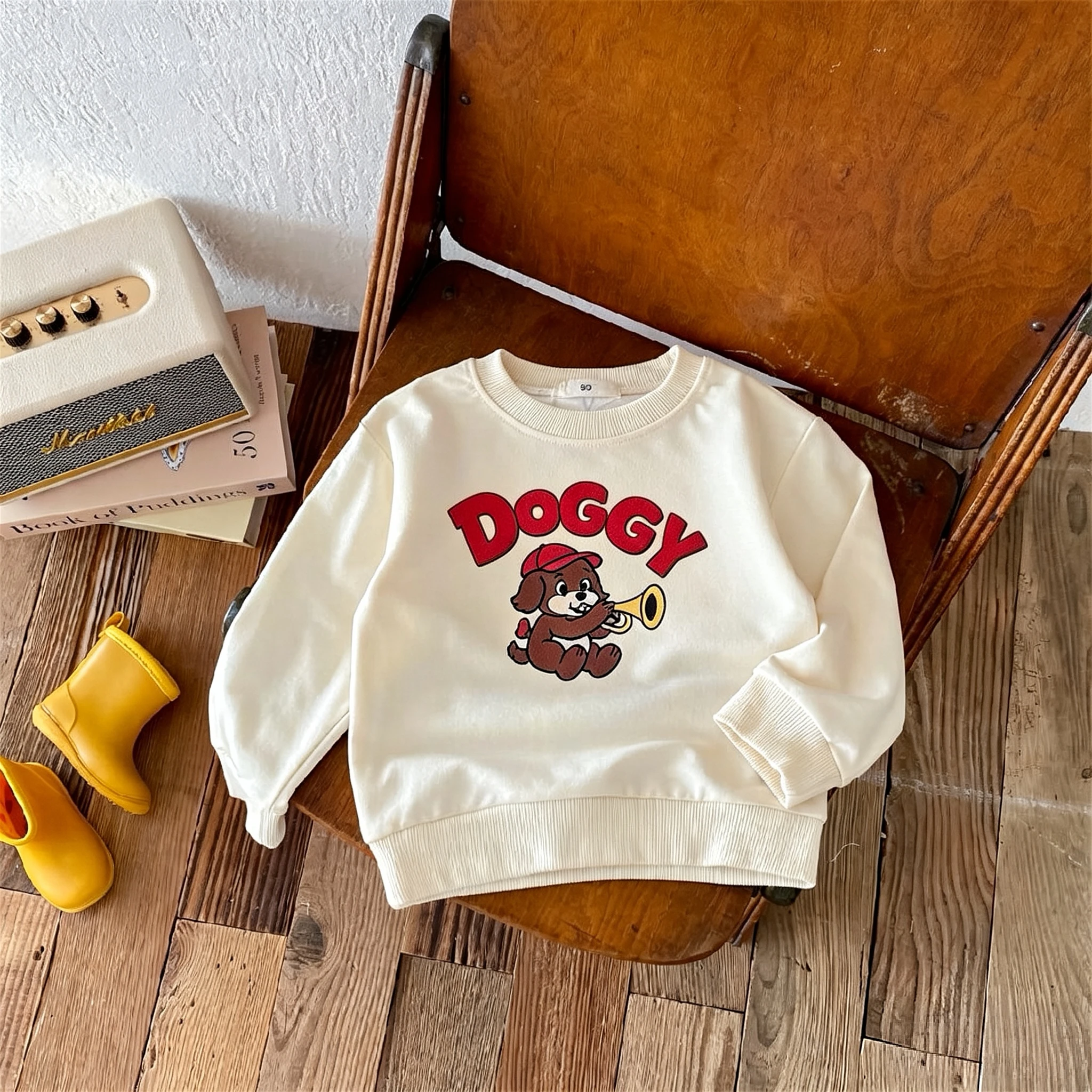 Cartoon Fashion Children Long Sleeve Sweatshirt Boutique Kids Clothing Baby Girl Boy Crewneck Hoodie Toddler Costume 0-6years