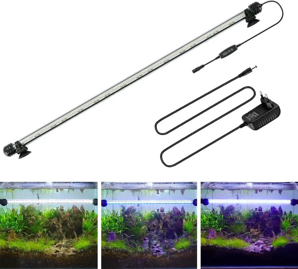 

Submersible LED Fish Tank Lights, Aquarium Plant Lights, Automatic On and Off Submersible, Timer and Dimming Function