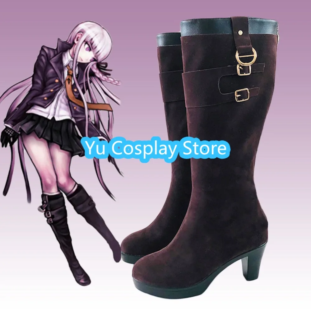 

Yu Cosplay Store Kirigiri Kyoko Cosplay Shoes Anime Cosplay Shoes Boots Halloween Costumes Props