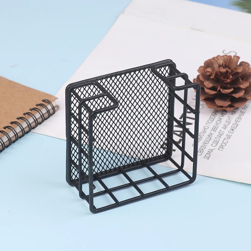 Metal Sticky Note Holder Square Black Sticky Note Dispenser Holder For Desk Office Dorm