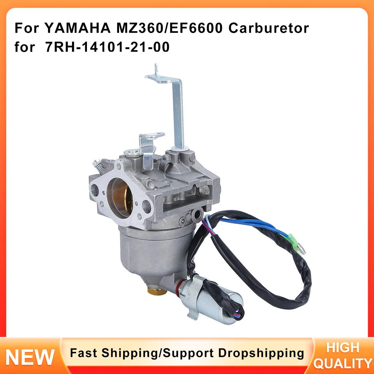 Carburetor for Yamaha EF6600 MZ360 Generator, Replaces 7RH-14101-21-00 7CUE4101-00-00