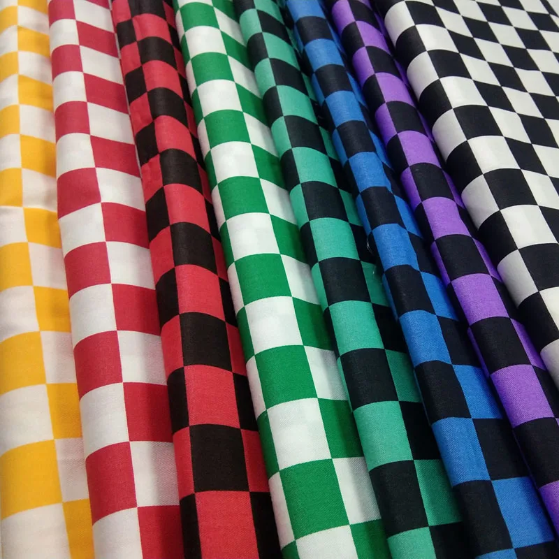 Brand New 8 Colors F1 Square Black White Colorful Checkerboard Printed Cotton Fabric 50x160cm Fabric Patchwork Cloth Dress DIY S