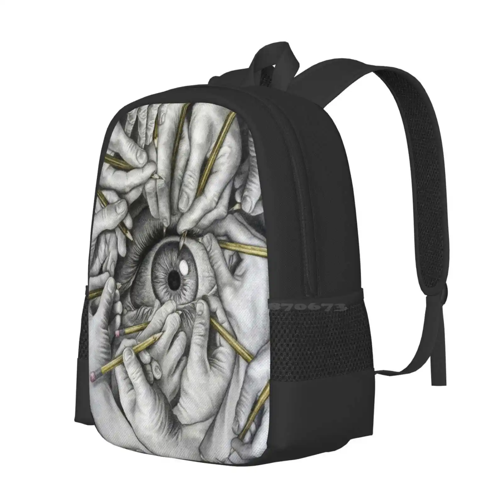 مرسومة لرؤية حقيبة ظهر الطالب الجامعي في سن المراهقة تصميم أكياس لينك ميستري رعب الخيال العلمي الحب مقلة العين الجمجمة الأيدي إيشر #2