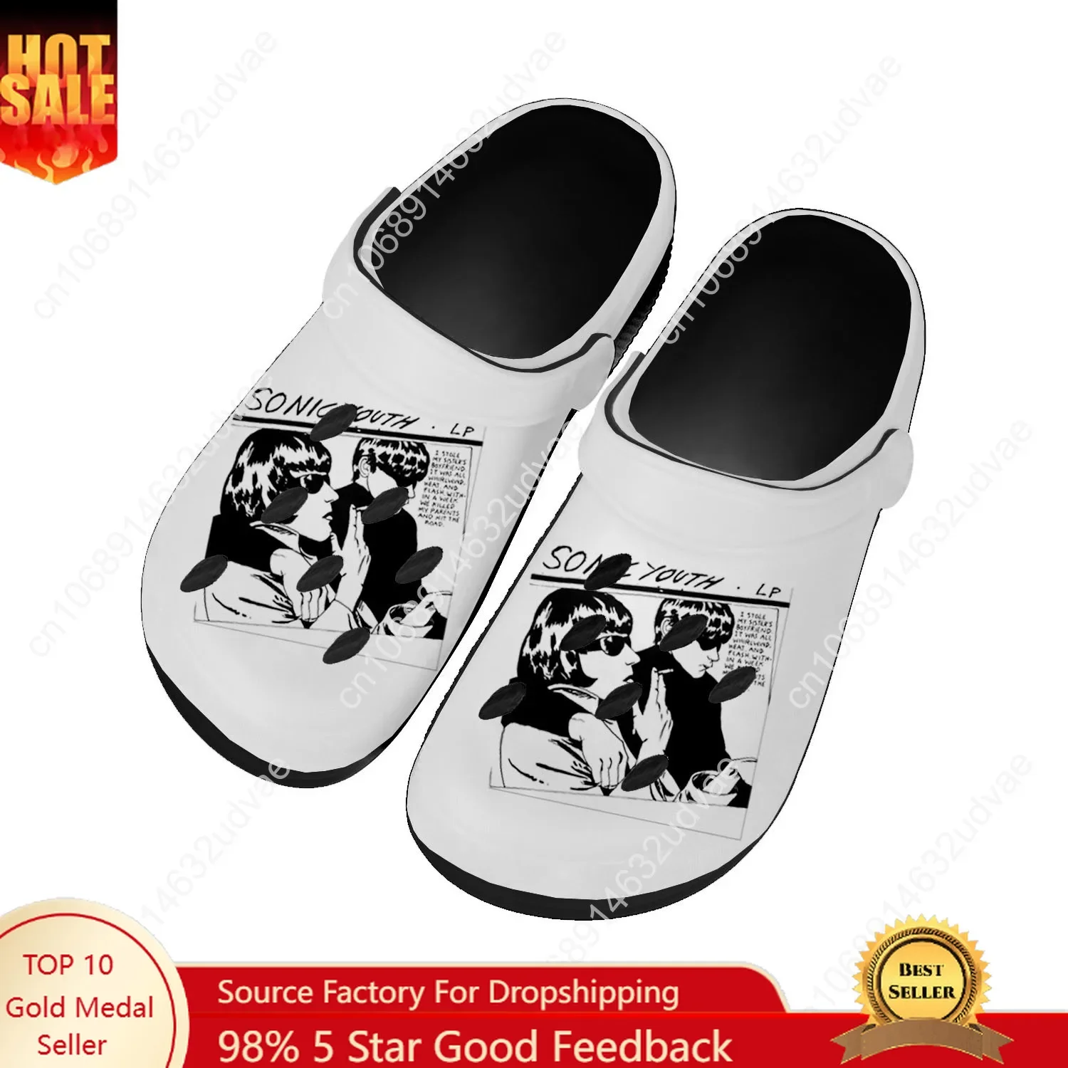 Sonic Youth Water Shoes Mens Womens High Quality Fashion Home Garden Clogs Customizd Sandals Beach Breathable Hole Slippers