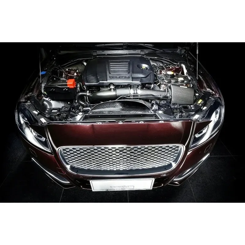 18- Sistema di aspirazione in vera fibra di carbonio a secco per Jaguar XF XEL XFL 2.0T GTR Tubo di aspirazione dell'aria (esclusa ingresso dell'aria in fibra di carbonio)