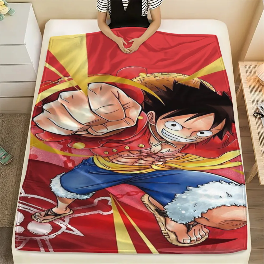Luffy Premium Print Flannel Blanket, Warm Comfort Cover for Bedroom Furniture, Picnic Activity and Travel.-TING