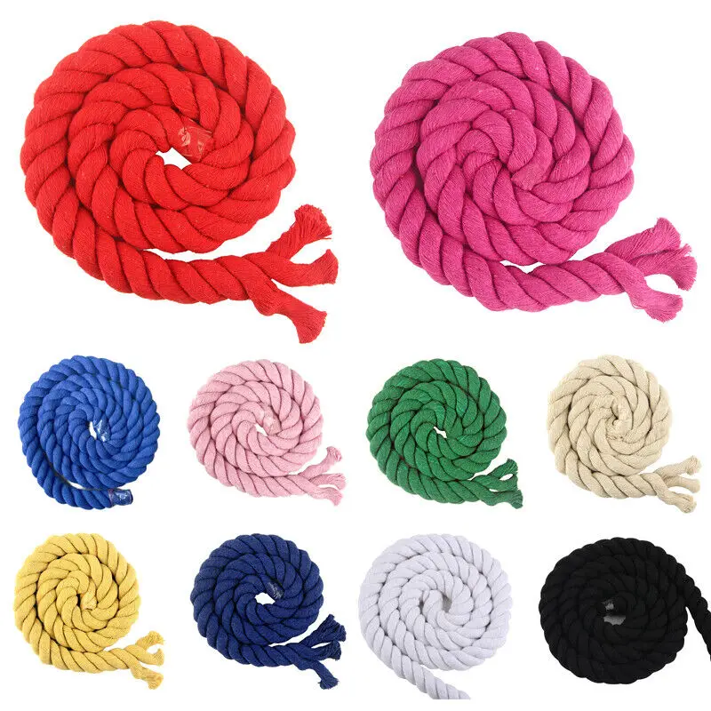 Cotton Cord Thick Twisted Rope Handmade Accessories Decorative DIY Craft Decoration Rope Cotton Cord for Bag Drawstring Belt