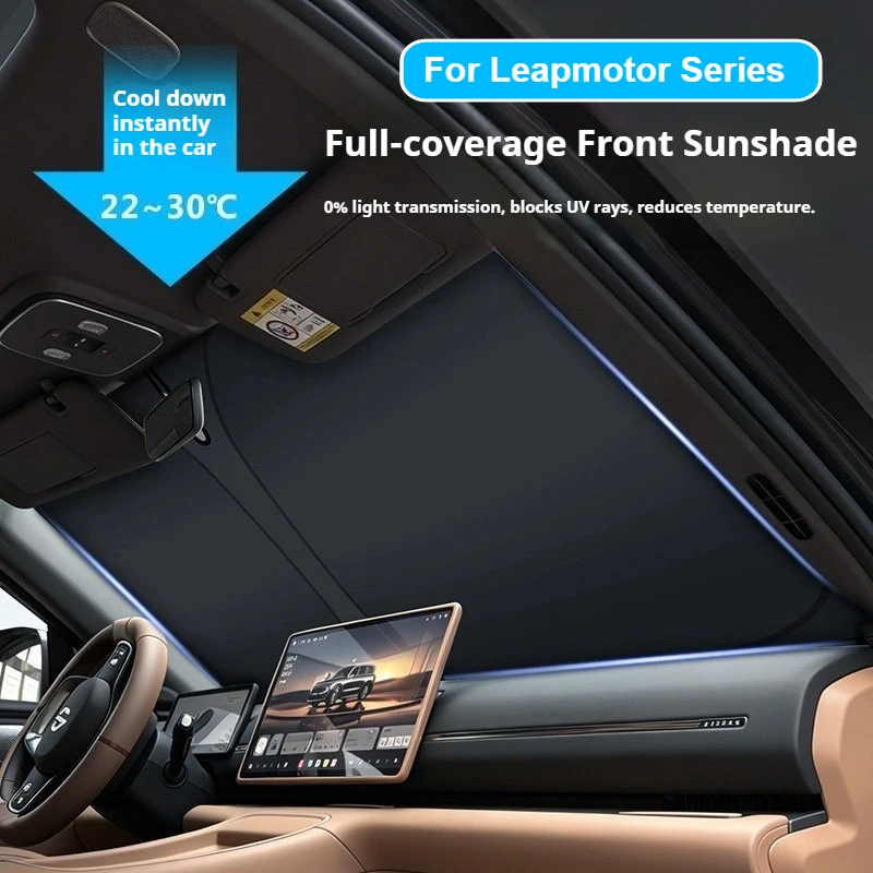 

Car Front Windshield Sunshade for Leapmotor C10 C11 C16 B10 B01 T03 Lafa5 B03X A10 Double-layer Heat Insulation Sunshade Panel