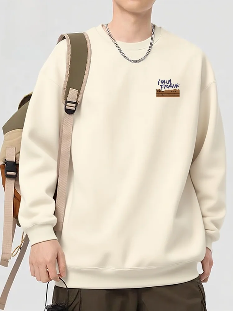 

Свитшот с круглым вырезом и длинными рукавами для пар, простой, повседневный, из хлопка и полиэстера, для весны и осени, удобный топ