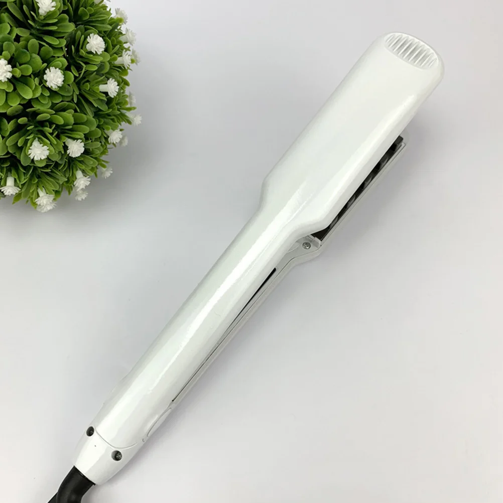 

Dual Function Electric Hair Straightener Curler Stable Temperature Rapid Heat Up White Ideal for Professional Styling Salon