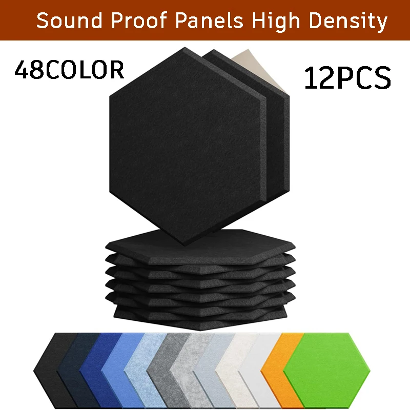 

High Density Panel Sound Proof Decorative Wall 12 PCS Acoustic Insulator Absorb Noise And Eliminate Echoes Flame Resistant