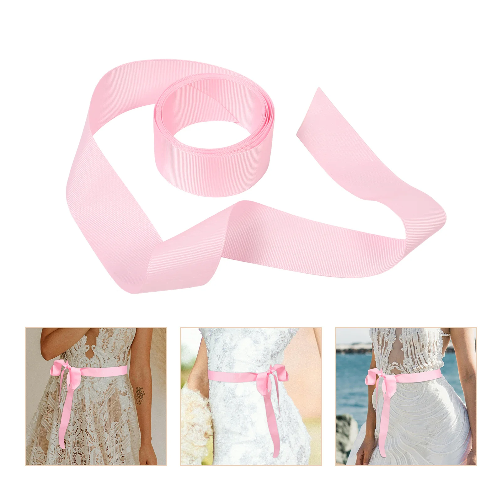 

Bridal Belt DIY Bow Waist Belts Women's Elegant Wide Bride Dress for Wedding Woven Fabric Creative