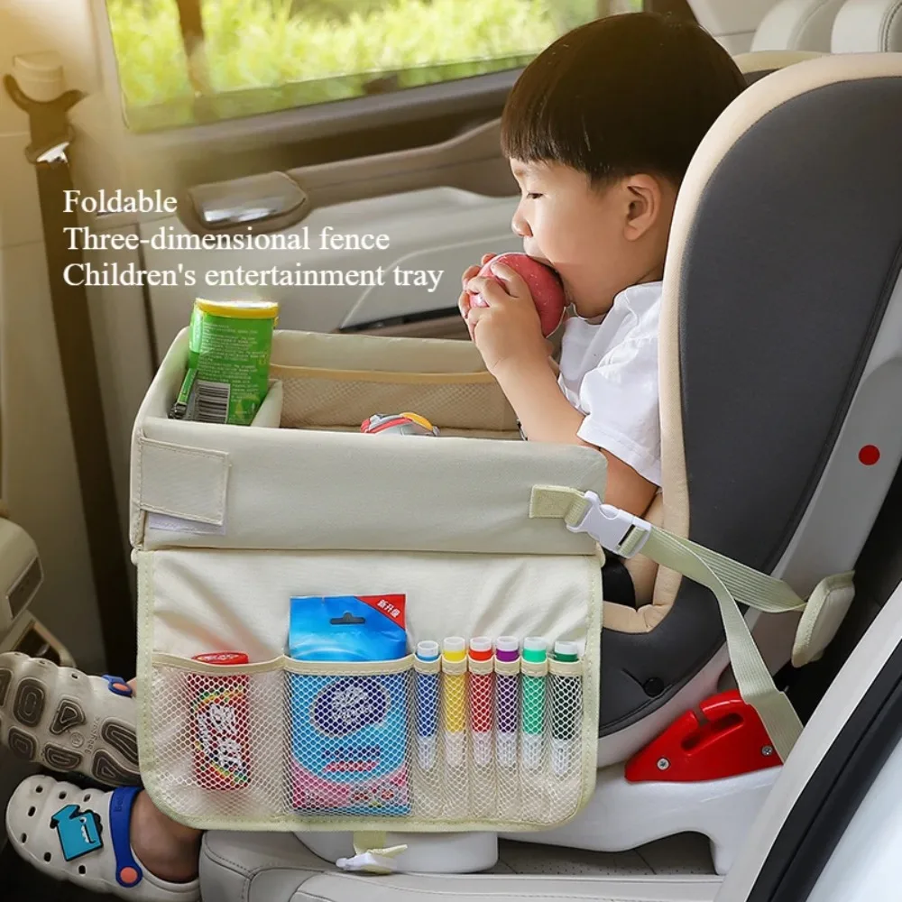 Car Child Safety Seat Multifunctional Dining Tray Waterproof Storage Table Baby Tray Table To Protect Your Child's Journey