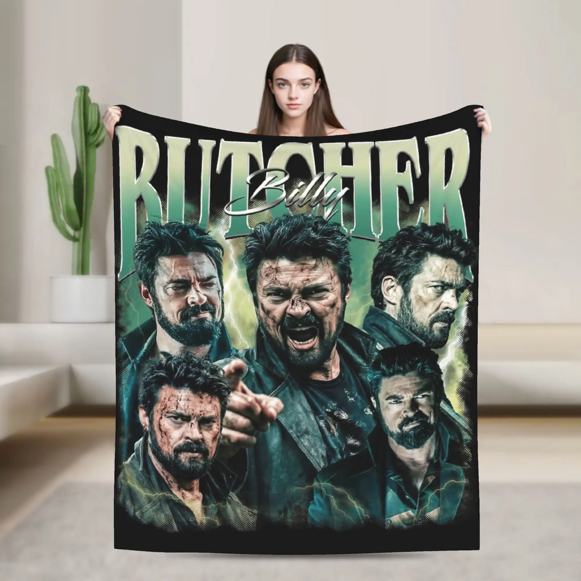 Billy Butcher The Boys Hero Blanket Flannel Decoration  Breathable Super Warm Throw Blanket for Sofa Couch Bedspreads