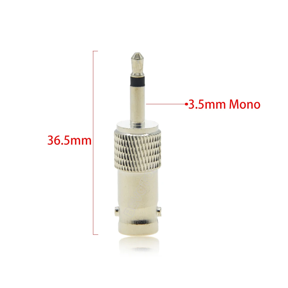 2PCS/LOT BNC Female Jack to 3.5mm Mono 1/8\