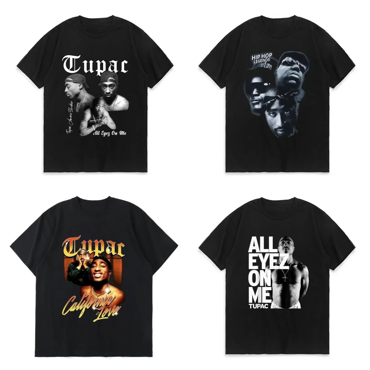 

Летняя футболка унисекс Tupac Rapper высокого качества с коротким рукавом в стиле хип-хоп, уличная одежда, свободный топ для мужчин и женщин