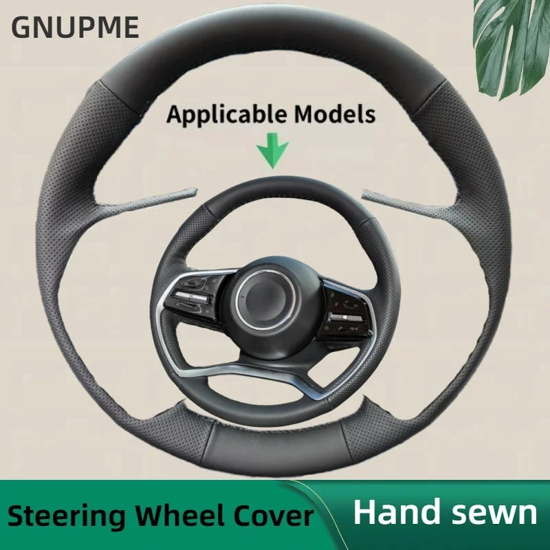Custom Hand-Stitched Black Microfiber Leather Car Steering Wheel Cover For Buick New Century LaCrosse and new GL8 Auto Interior