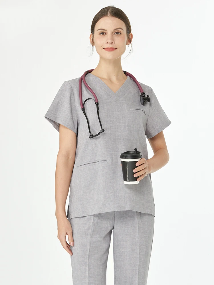 Micro Stretch Damen-Pflegeuniformen, medizinische Peelings, Veterinär-Gesundheitskleidung, atmungsaktive Krankenschwesteruniformen für Kinder, N606