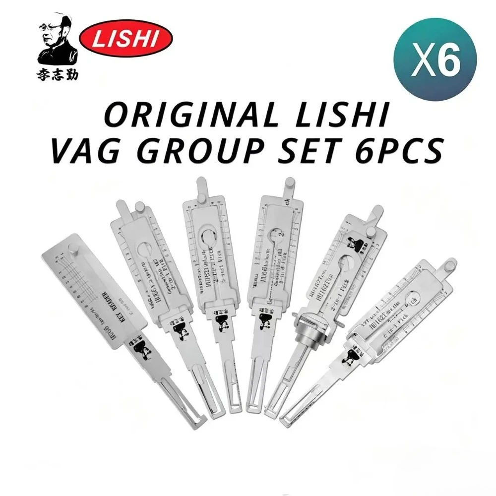 Lishi VAG Group Kit of 6 Pick / Decoder Tools hu66 key reader HU66 single lifter hu66 v.3 hu162t-8 hu162t-9 cut u162t-10 cut